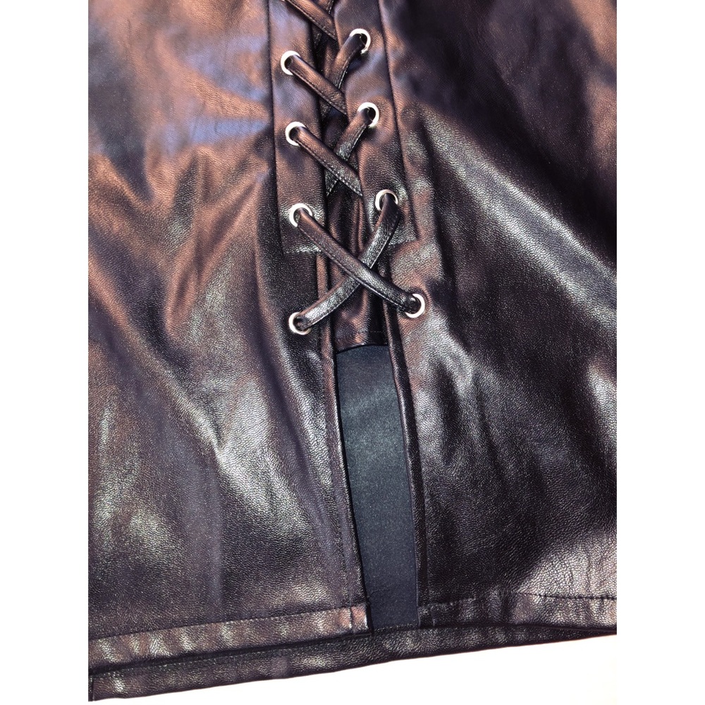 Faux Leather Mini Skirt